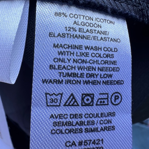 ANN TAYLOR Navy Career Dress Cropped Colorblock Turquoise Pants Women’s 10 NWT - Picture 8 of 8